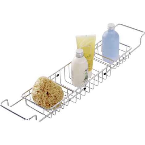 Wenko 17472100 Ponte Telescopico Vasca da Bagno, Allungabile, 13 x 8 x 58-92 cm, Lucido (1/7)