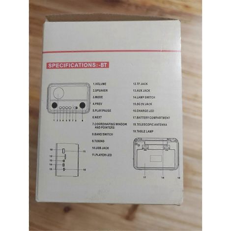 Radio FM AM SW multibande, radios vintage, haut-parleur Bluetooth sans fil --- (1/5)