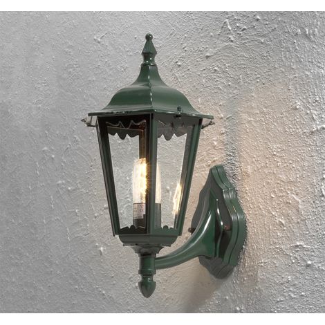 Wandleuchte FIRENZE, vierstrebig, E27, Aluminium grün, Höhe 44 cm (1/4)