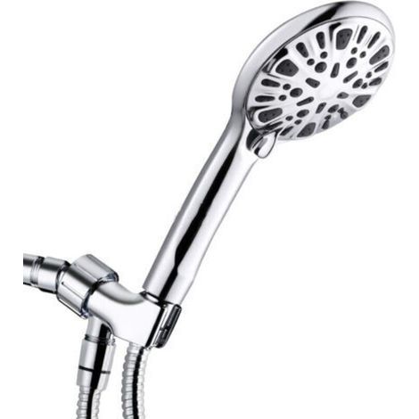 Pommeau De Douche, Douchette Douche Salle de Bain avec 9 Modes Haute Pression Economie d'eau -(plaqué douche simple) (1/4)
