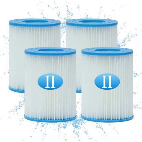 Cartouche Filtre Type 2 - Bestway - Modèle 58094 - Diamètre 106 mm - Hauteur 136 mm - Matériau ABS (1/4)