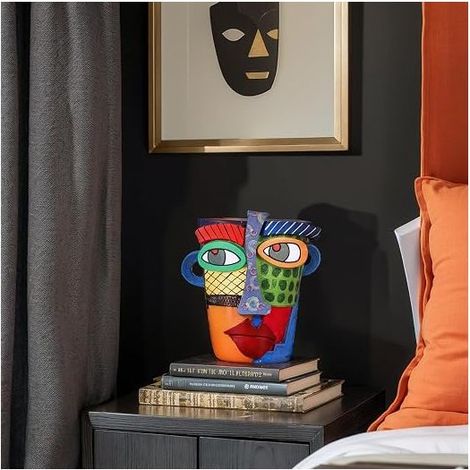 Modern abstract resin sculpture, decorative ornament for living room, bedroom, office, TV stand or bookcase (colorful) (1/5)