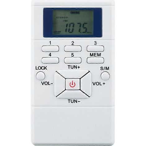 Mini radio FM stéréo avec récepteur d'horloge numérique de 1,2 pouce, adaptée à l'interprétation simultanée, radio à pince E (1/5)