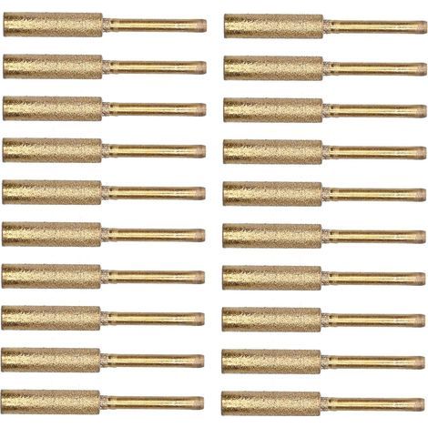 Affilacatene, efficiente strumento rotante per affilare catene, set da 20 pezzi per levigatura e incisione, compatibile con motoseghe elettriche. (1/5)
