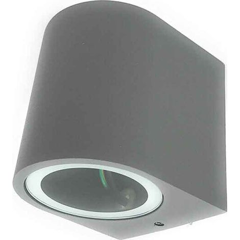 Applique a parete per esterno giardino ip65 lampada da muro moderna portalampada per faretto gu10 Grigio (1/3)
