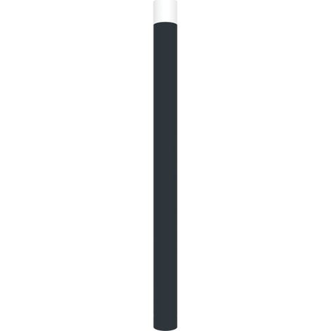 Potelet à sceller Ténor - acier - tête bombée blanche et tube Ø 102 - anthracite mat - RAL 7016