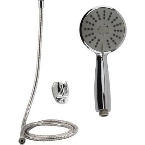 Cleafe - Kit Doccetta Doccino Bagno Tondo Soffione Doccia Con Laccio 1,8mt Staffa 69049 - (1/2)