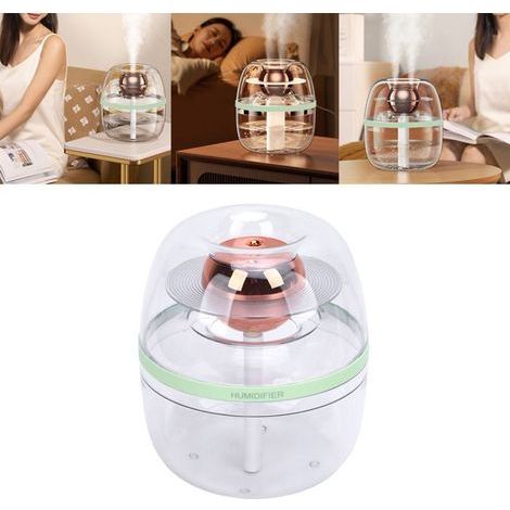 Humidificateur K30 – 3L double buse silencieux USB avec veilleuse – pour chambre et bureau – vert (1/5)