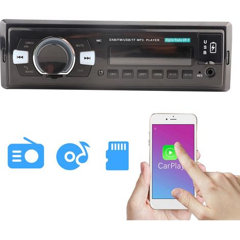 Radio Numérique DAB avec Bluetooth, Lecteur de Carte et USB, Ports USB Doubles pour MP3 (1/5)
