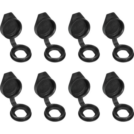 19mm Porte Serrure Poussière Couvercle, 8 Paquet Caoutchouc Étanche Clés Panneau Cam Verrouillage Poussière Couvercle Capuchon pour 19mm Cam Verrouillage, Noir (1/5)