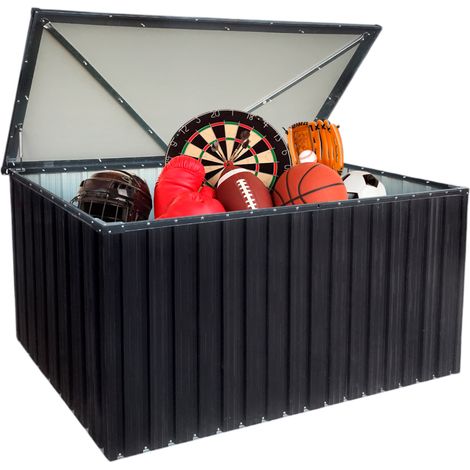 Fornorth Outdoor Aufbewahrungsbox 131x78x73cm 610L, Schwarz
