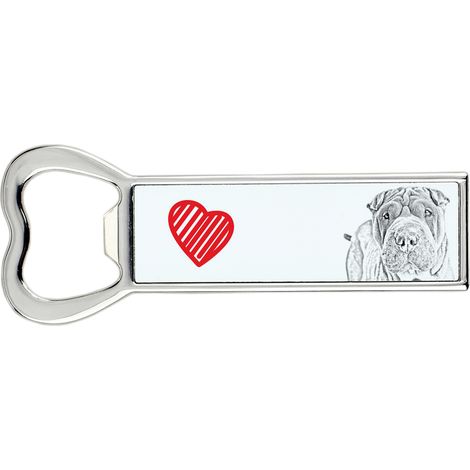 Shar Pei - un apribottiglie con un cane, un apri-frigo personalizzato, un regalo unico per uomo firmato Art-Dog (1/5)