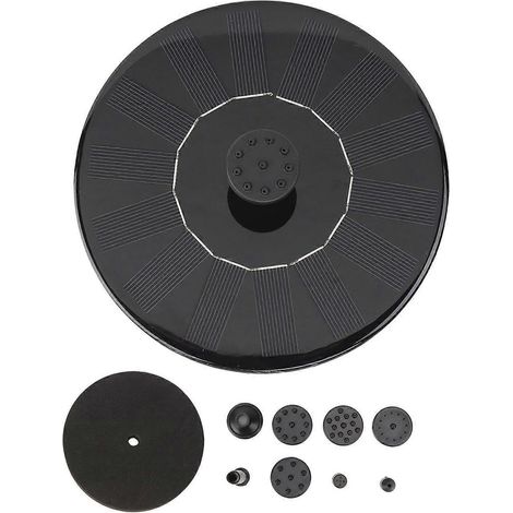 Pompe à eau solaire avec protection anti-colmatage, moteur CC sans balais, double filtre noir amovible, débit réglable