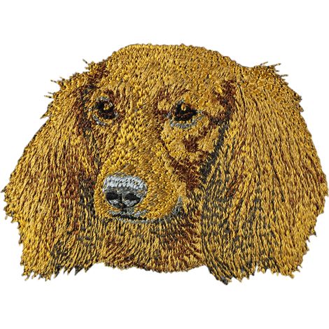 Bassotto a pelo lungo - toppa a forma di cane, toppa ricamata, decorazione unica per zaino di Art-Dog (1/3)