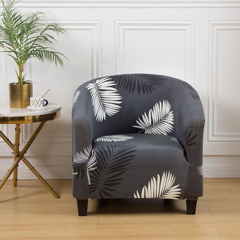 Housse de fauteuil extensible imprimée, lavable et amovible – 16 unités pour chaise, canapé, bar, salon, salle à manger et bureau (1/5)