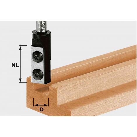Festool HW S8 WP Z1 Placchetta reversibile per fresa per scanalature - 8 x 20 x 50 mm