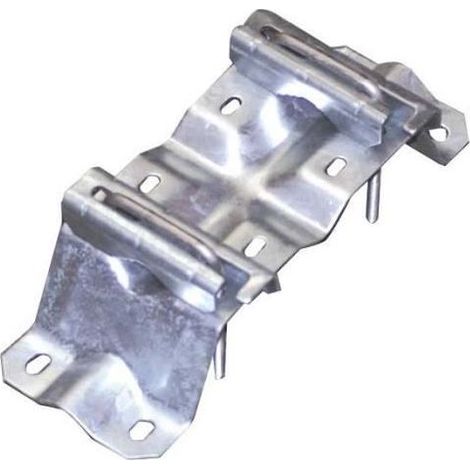Fixation polyvalente - TONNA - 70 mm - Acier galvanisé - Pour mâts 30 à 50 mm - Montage sur bois et mur