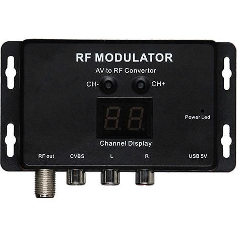 Modulateur RF RM06 Convertisseur AV vers RF Affichage numérique - Noir (1/5)