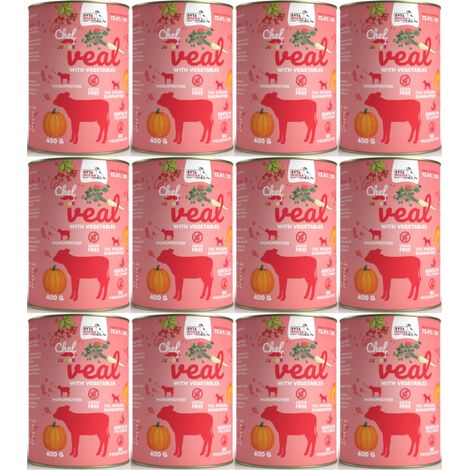 Comida húmeda para perros SYTA MICHA ternera con verduras junior 12x400g (1/4)