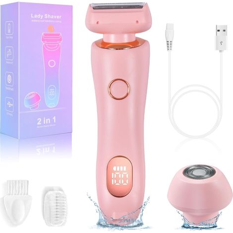 Rasoir électrique 2 en 1, rechargeable par USB, sans douleur, tondeuse professionnelle pour femme, tondeuse de bikini, pour visage, aisselle, jambe (1/5)