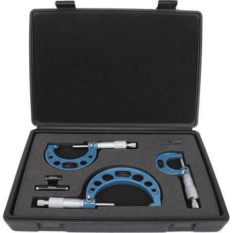 Enowelir Lot de 3 micromètres en acier pour roulement, outil de mesure de diamètre extérieur de haute précision 0-75 mm (1/4)
