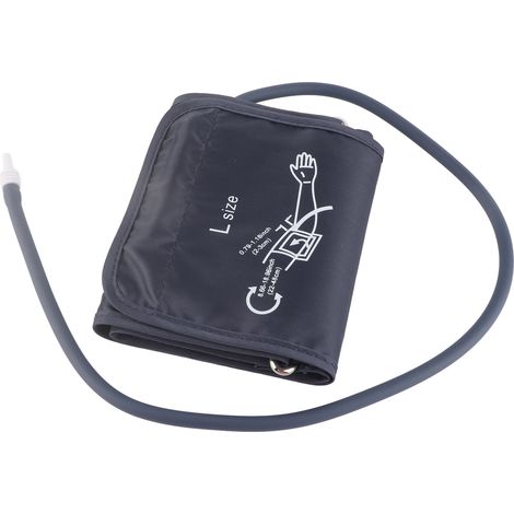 2 Brassards de tensiomètre avec connecteur ajustable, sangle en D large compatible bras 8,7–18,9 pouces, pièce de rechange pour moniteur (1/5)