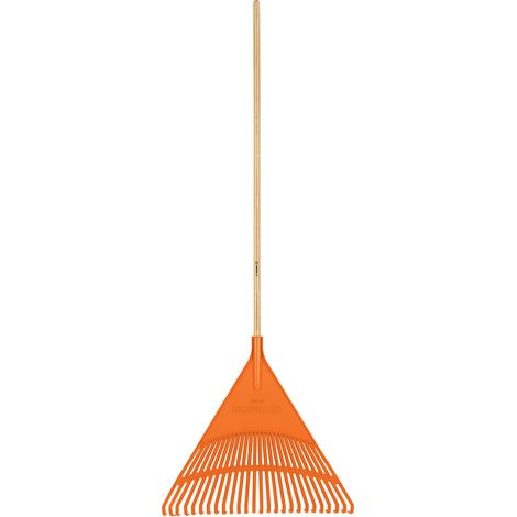 Escoba plástico rígida con mango - 61 cm - 26 dientes