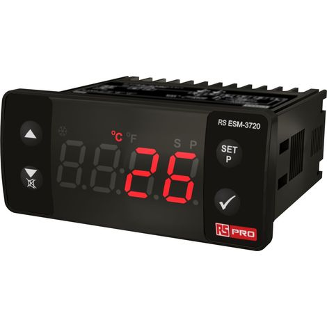 Régulateur de température PID, 100 240 V, 2 sorties Relais, 1 entrée entrées PT100, 77 x 35mm ( Prix pour 1 )