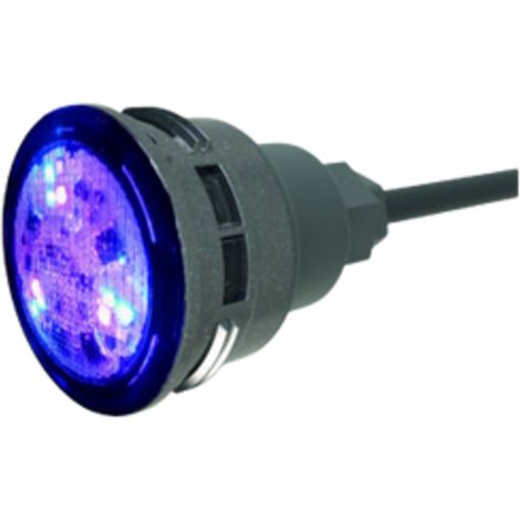 Mini projecteur couleurs LED piscine à visser sur le refoulement (1/3)