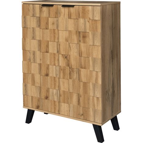 Scarpiera moderna con 5 scomparti 80,5 x 35 x 109,5 cm, ripiani regolabili (1/5)