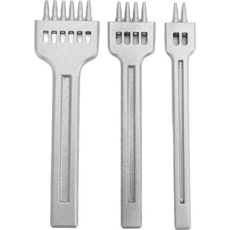 Leather Prong 2 Teeth 4 Teeth 6 Teeth Zinc Alloy White Fine Shine Large Orifice Discharge Mirror Finish Stitching Prong4mm (1/5)