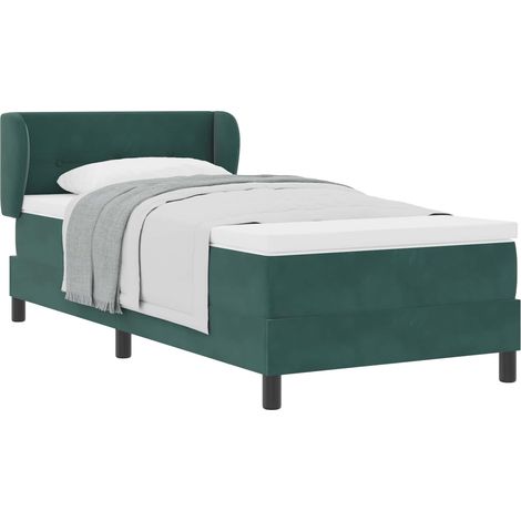 Maison Exclusive - Boxspringbett mit Kopfteil Dunkelgrün 100 x 20