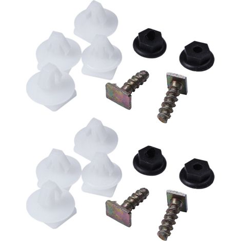 Set di 16 clip di fissaggio per il rivestimento del passaruota anteriore per Opel Corsa C, comprensivo di dadi in metallo e plastica.