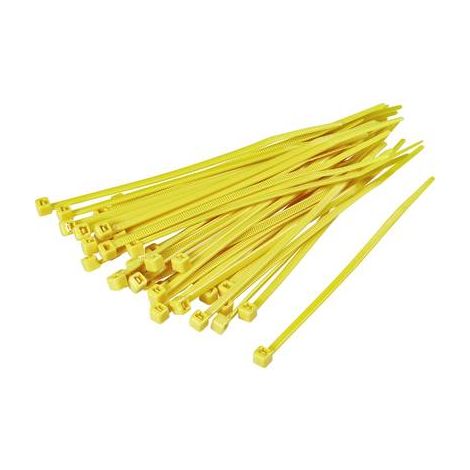 Serre-câble 100 mm x 2.50 mm jaune TRU COMPONENTS TC-KL32BKZ-15M203 1593684 crantage intérieur 100 p (1/2)