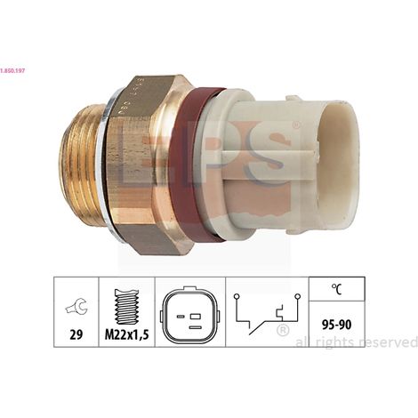 Interrupteur de température, ventilateur de radiateur EPS 1.850.197 AUDI