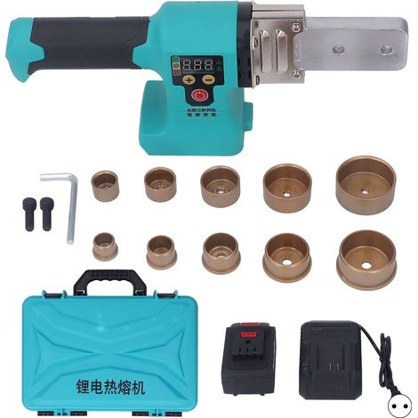 Appareil de soudure PPR sans fil 320W 110-240V prise EU, machine à souder électrique à fusion pour tuyaux d'eau, outil domestique à chauffe lithium. (1/5)