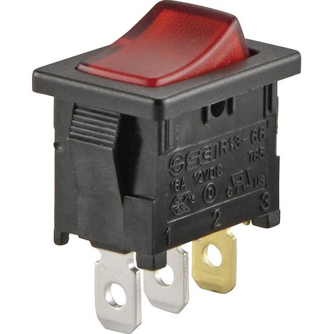 TRU COMPONENTS 1587505 Wippschalter TC-R13-66B-02 LED 12V/DC 12 V/DC 16 A 1 x Aus/Ein  rastend 1 St.