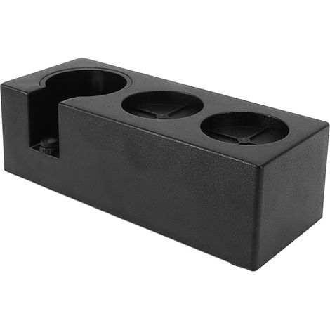 Support de filtre à café avec tasseur, distributeur d'aiguilles à poudre en plastique à plusieurs trous, station de tassage noire (1/5)
