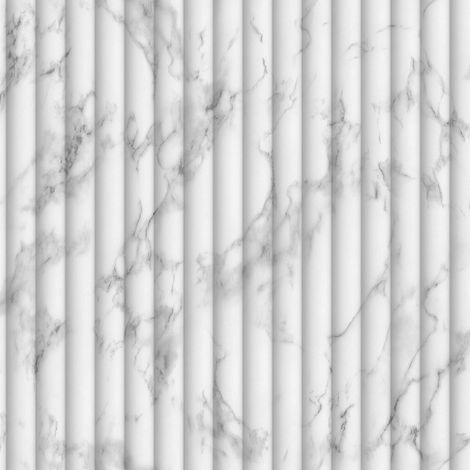 Fluted Marble Effect Wallpaper Soft Grey White Stone Striped Modern 10m Roll (1/4)