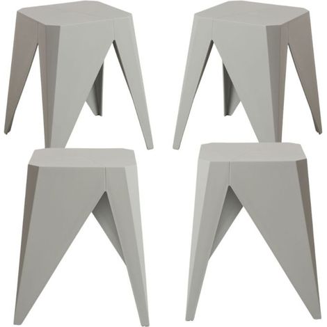 Packs Taburetes Altos - Pack 4 Taburetes Bul - Gris (1/4)