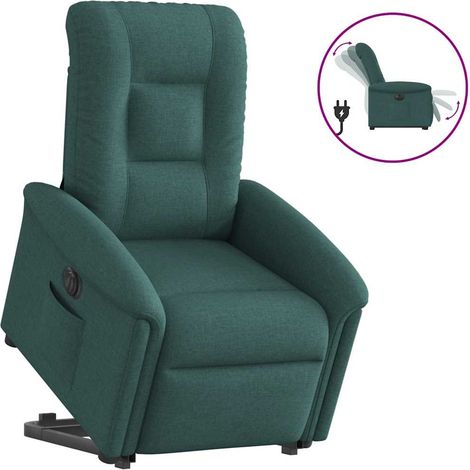 Relaxsessel mit Aufstehhilfe Elektrisch Dunkelgrün Stoff vidaXL (1/5)