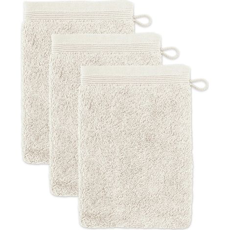 Möve Superwuschel - Set di 3 guanti da bagno, 15 x 20 cm, 100% cotone naturale (1/5)