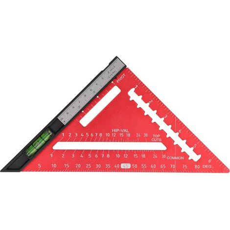 Abnehmbares dreieckiges Lineal aus Aluminiumlegierung, 7-Zoll-Quadrat mit Wasserwaage, hohe Präzision, für die Holzbearbeitung (1/5)