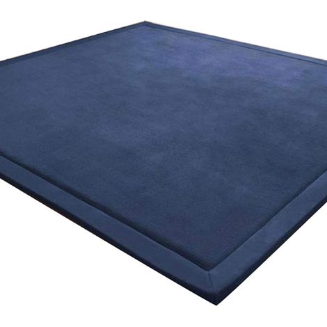 Tapis de jeu premium pour bébés  Conçu en Allemagne  Extra épais et doux (Bleu foncé)