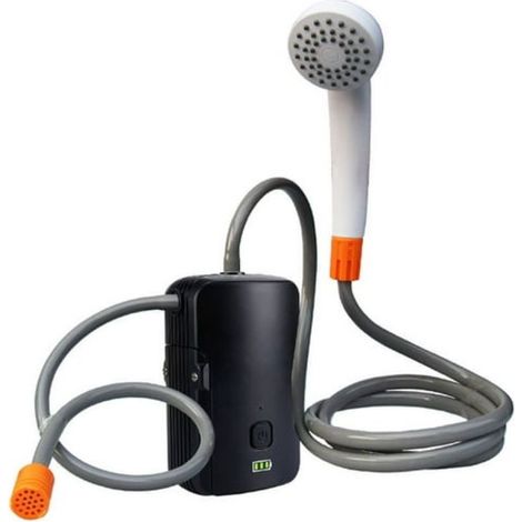 Douche électrique portable d'extérieur – Douche de camping 3 en 1 avec charge rapide, affichage numérique intelligent et crochets multifonctionnels pour les voyages, la plage et les aventures en campi (1/5)