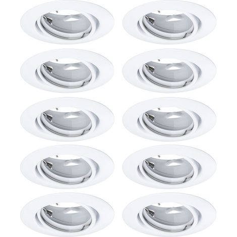 Paulmann 93400  LED-Einbauleuchte 10er Set  LED GU10  Weiß