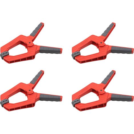 4er-Set Federklemmen – 105 mm Spannweite – Bewegliche Backen – Sichere, einhändige Werkstückklemmung – Professionelle Klebeklemme (1/5)