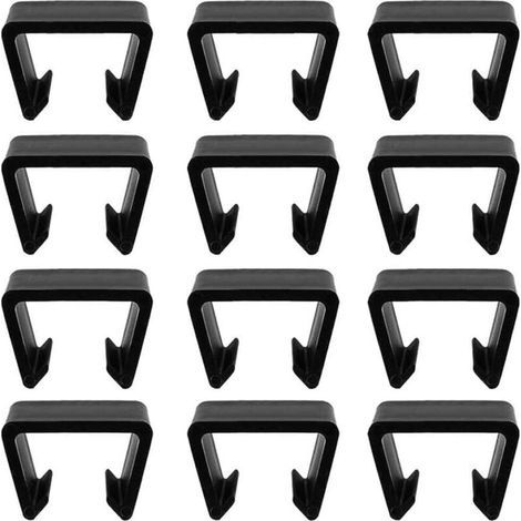 12 Pièces Patio Meubles Agrafes, 6,5CM Clips de Canapé D'extérieur en Plastique Clips de Fixation pour Meubles en Osier Robustes Connecteur Sectionnel pour Rotin Chaises Jardin Canapé (1/4)