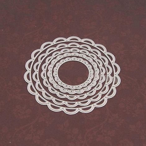 Runde Spitzen-Stanzschablone für DIY-Scrapbooking, Prägealben und Kartenbasteln