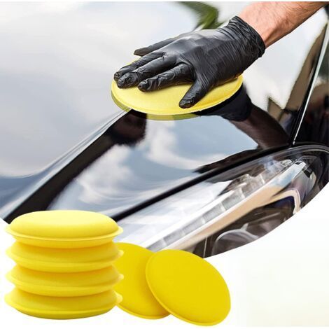 Auto-Polierschwamm, Polierpad, Polierpad, Auto-Applikator-Pad, Polierschwämme, Auto-Keramik-Applikator, Wachs-Applikator-Pads, handpolierter Schwamm, 6 (1/5)